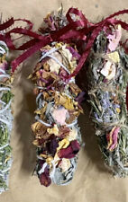 *(1) Rose Petal Sage Smudge Stick W/Sage Rosemary Lavender picture
