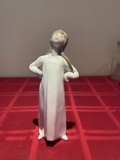 Vintage Lladro Girl Stretching in Nightgown  #4872  Retired - In Box - Mint Cond picture