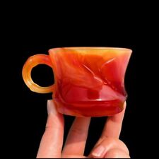 1pc Cup Carving Carnelian Natural Healing Red Agate Cup Reiki Crystal Collection picture