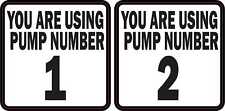 2.5in x 2.5in Pump Number 1 and 2 Vinyl Stickers Business Sign Label Decals picture