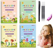 4X Magic Practice Copybook Groove Handwriting Copy Book Calligraphy for Kid picture