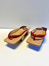 Original 1940’s - 1950’s Japanese Wooden Sandals; Hand Painted; Pair' Lot 2 picture