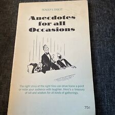 READER'S DIGEST Anecdotes for all Ocassions 1972 Softcover. 32 Pages picture