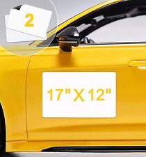 Blank Car Magnets with 40 mils, 2 Pack 17â€ x 12â€ Car Magnets and Decals, Rou picture