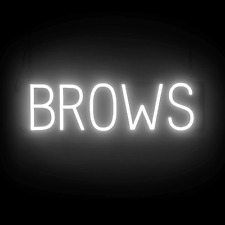 BROWS Neon-Led Sign for Beauty Salons. 22.6