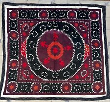 Uzbek antique vintage suzani handmade embroidery home decor wall hanging picture