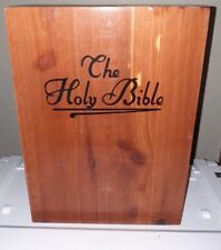 Vintage 1975 Cedar Box Memorial Holy Bible Prince Of Peace Edition Box Flaws picture