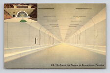 c1940 Postcard Allegheny PA Pennsylvania Turnpike Tunnell Tuscarora Mountain picture