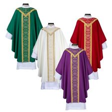 Saint Remy Seasonal Gothic Chasuble and Stole Vestment Sets for Church Set of 4 picture