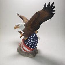 Home Interiors 2002 American Pride Bald Eagle / Flag Porcelain Figurine 11765-02 picture