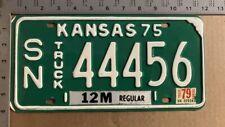 1975 Kansas truck license plate SN 44456 YOM DMV Shawnee Ford Chevy Dodge 11075 picture
