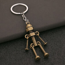 1PC Metal Screw Robot Keychain With Movable Hands Legs Bag Purse Key Ring picture