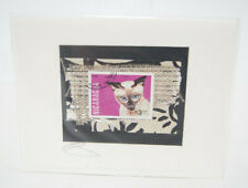 *Signed* Elisa Goodman Curmudgeon Greeting Cards Stamp Art Cats Nicaragua 2007 picture