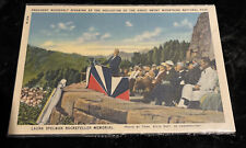 Pres. Roosevelt At Dedication of Great Smoky Mountains National Park Postcard picture