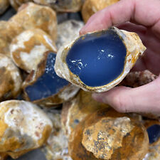 2.2LB A++ Blue Chalcedony Rough Stone Natural Mineral Dark Chalcedony Raw Stone picture