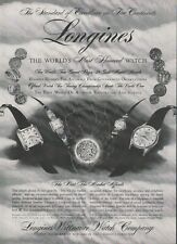 1957 Longines-Wittnauer Watch Company Men's Woman's Vintage Print Ad L12 picture