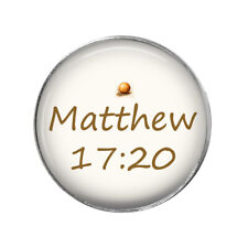 Matthew 17:20 Mustard Seed Bible Scripture Religious Lapel Pin Brooch Tie Tack picture