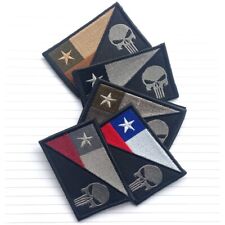 5PCS REPUBLIC OF CHILE SKULL FLAG CHILEAN NATIONAL FLAG HOOK LOOP PATCH BADGE picture
