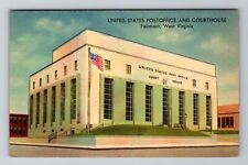 Fairmont WV-West Virginia, U.S. Post Office, Court House, Vintage Postcard picture