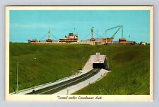 Massena NY-New York, Eisenhower Lock, St Lawrence River Antique Vintage Postcard picture