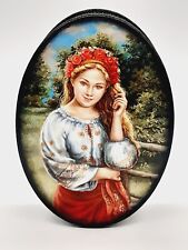Lacquer box “Ukrainian beauty” Hand made and painted in Ukraine Jewelry box  picture