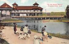 On The Sandy Beach, Kingston Point, New York, Early Postcard, Unused picture