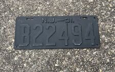 Antique 1931 New Jersey Car Black License Plate Truck B22494 NJ Old Auto Tag 15” picture