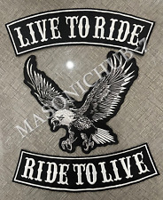 Live To Ride Rockers + Eagle Patch 12