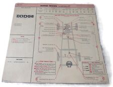 Vintage SHELL 1949 DODGE TRUCKS Lubrication Service Chart 1/2-3/4-1-1 1/2-2 Ton picture