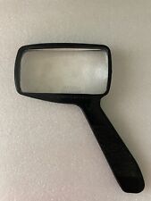 Vintage Bausch & Lomb Black Rectangular Handle Magnifier Magnifying Glass picture