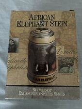 Vintage Budweiser Endangered Species Series “ African Elephant “ Ceramic Stein picture