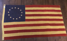 Creative Co-op 3’ x 5’ Betsy Ross Tea Stained American Flag NEW N picture