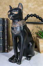 8 Inch Black Bastet Feline Mythological Egyptian Statue Figurine picture