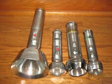 Vintage Lot of 4 Flashlights 2x Eveready Captain 2x Ray-O-Vac Sportsman picture