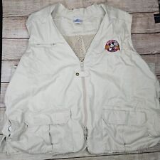Vintage Walt Disney Mickey Mouse Pin Trading Safari Mesh Lined Vest Size XXLarge picture