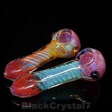 4.5 inch Handmade Spiral Fuel Cells Red Random Tobacco Smoking Bowl Pipes picture