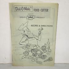 Vintage 1959 Popeil Bros Dial O Matic Food Cutter Recipes & Directions Booklet picture