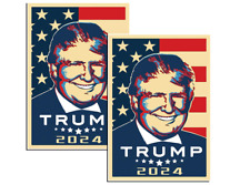 Trump Stickers Decals 2 Pack Donald Trump Flag 2024 USA President Car Truck Home picture