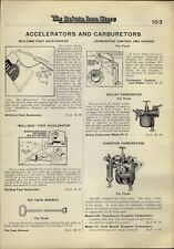 1922 PAPER AD Williams Accelerator Holley Carburetor Kingston Speedometer Parts picture