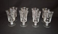 Fostoria Willow Footed Iced Tea Vintage Crystal Tumbler, Etch 335 (Set of 8) picture