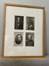 Group of 4 Framed Lithograph Photos American Military Photographs Civil War picture