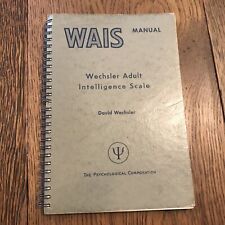 1955 WAIS Wechsler Adult Intelligence Scale IQ  Manual picture