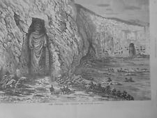 1888 Afghanistan Buddhas Bamiyan Gul Gule Colossus Balkh 2 Newspapers Antique picture