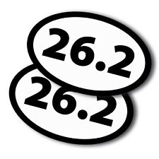 26.2 Marathon Black Oval Runner Adhesive Decal Sticker, 2 Pack, 5.5x3.5 Inch picture