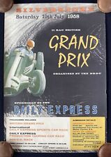 Original 1958 British Grand Prix Silverstone Poster Daily Express Races picture