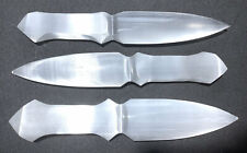Selenite Dagger - White Crystal Knife - Polished Carved Gemstone Sword Blade picture