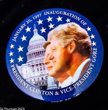 Clinton-Gore 53rd Presidental Inauguration 1997 button political MINT picture