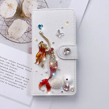 Diamond Mermaid Whale Wallet Phone Case For Samsung A53 A22 A71 A13 Note 20 picture