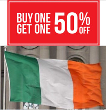 Large Rugby 6 Nations ROI Republic Of Ireland 150cm x 90cm Flag Speedy Delivery picture