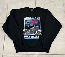 Vintage 90s 1996 Americade Bike Rally Harley Eagle Sweater Shirt Large Black picture